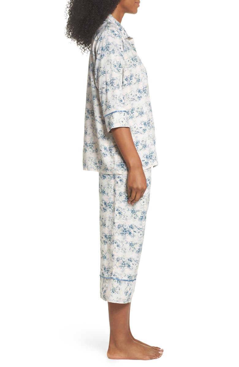 Papinelle Floral Print Crop Pajamas, Alternate, color,