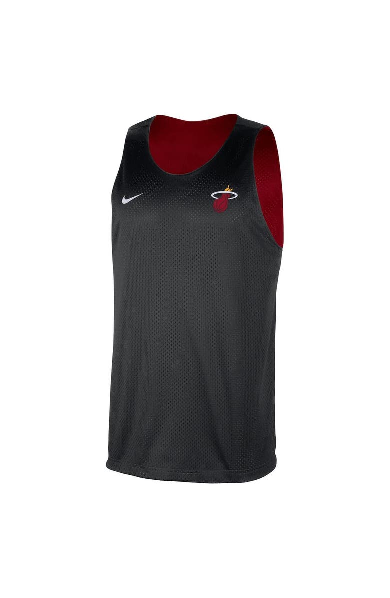 Nike Men's Nike Red/Black Miami Heat Courtside Reversible Mesh Practice Jersey, Alternate, color, Red