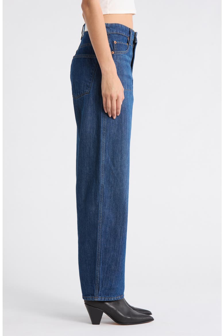The Rewind Reversible High Waist Crop Barrel Leg Jeans, Alternate, color, DARK SANTA CRUZ