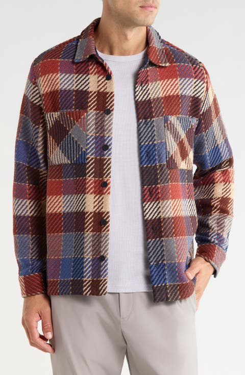 Whiting Oversize Pike Check Button-Up Shirt Jacket