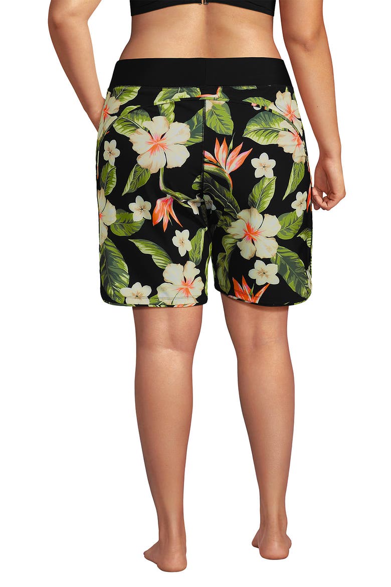 SunShade UPF 50 9" Board Shorts, Alternate, color, Hibiscus Floral/Black