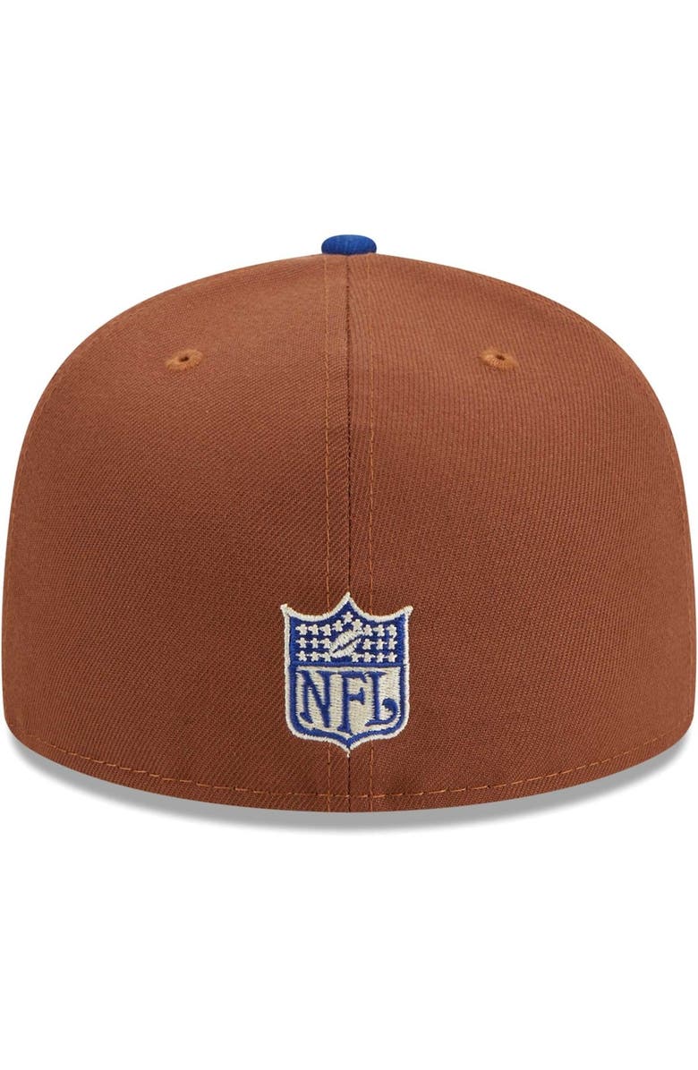 New Era Men's New Era Brown/Royal New York Giants Harvest 75th Anniversary 59FIFTY Fitted Hat, Alternate, color, Brown