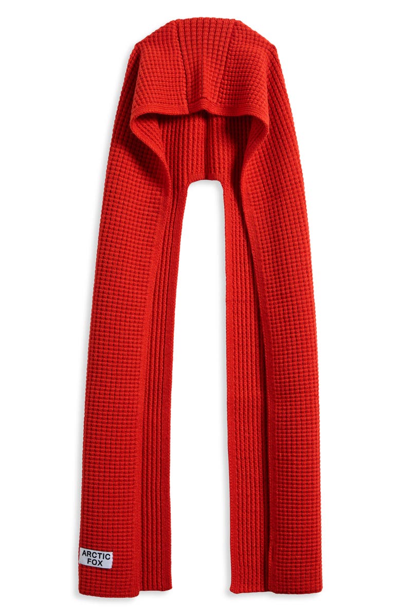 Arctic Fox & Co The Recycled Bottle Hooded Scarf, Alternate, color, Sunkissed Coral