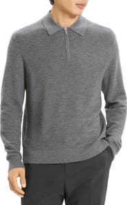 Theory Cyr Quarter Zip Cashmere Sweater