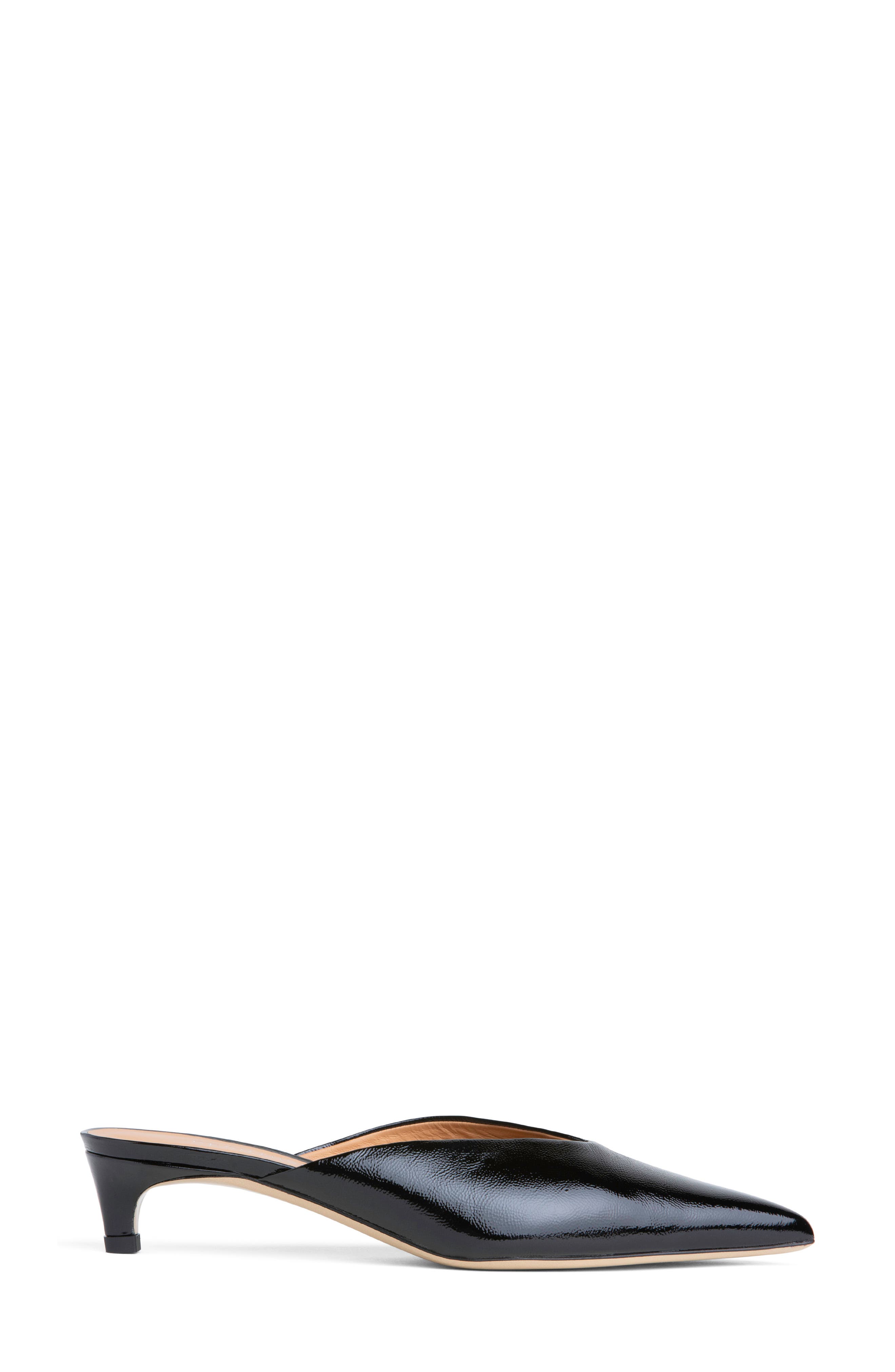 BEAUTIISOLES Gal Pointed Toe Kitten Heel Mule, Alternate, color, Black