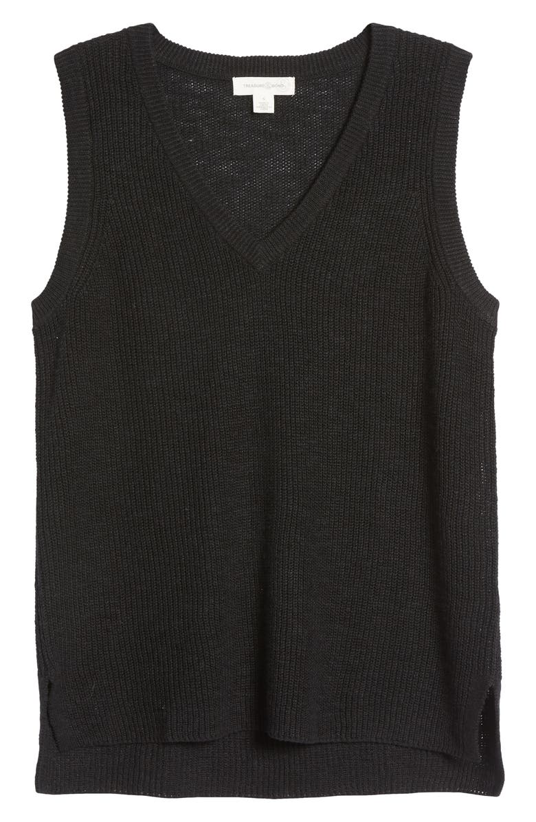 Treasure & Bond Cotton & Linen Blend Sleeveless Sweater, Alternate, color,