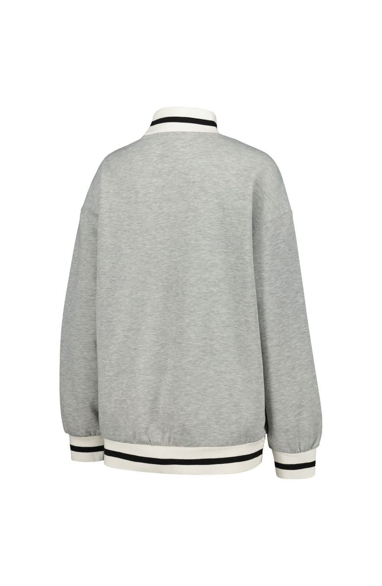 GAMEDAY COUTURE Women's Gameday Couture Ash Ohio State Buckeyes In It To Win It Sporty Mock Neck Pullover Sweatshirt, Alternate, color, 