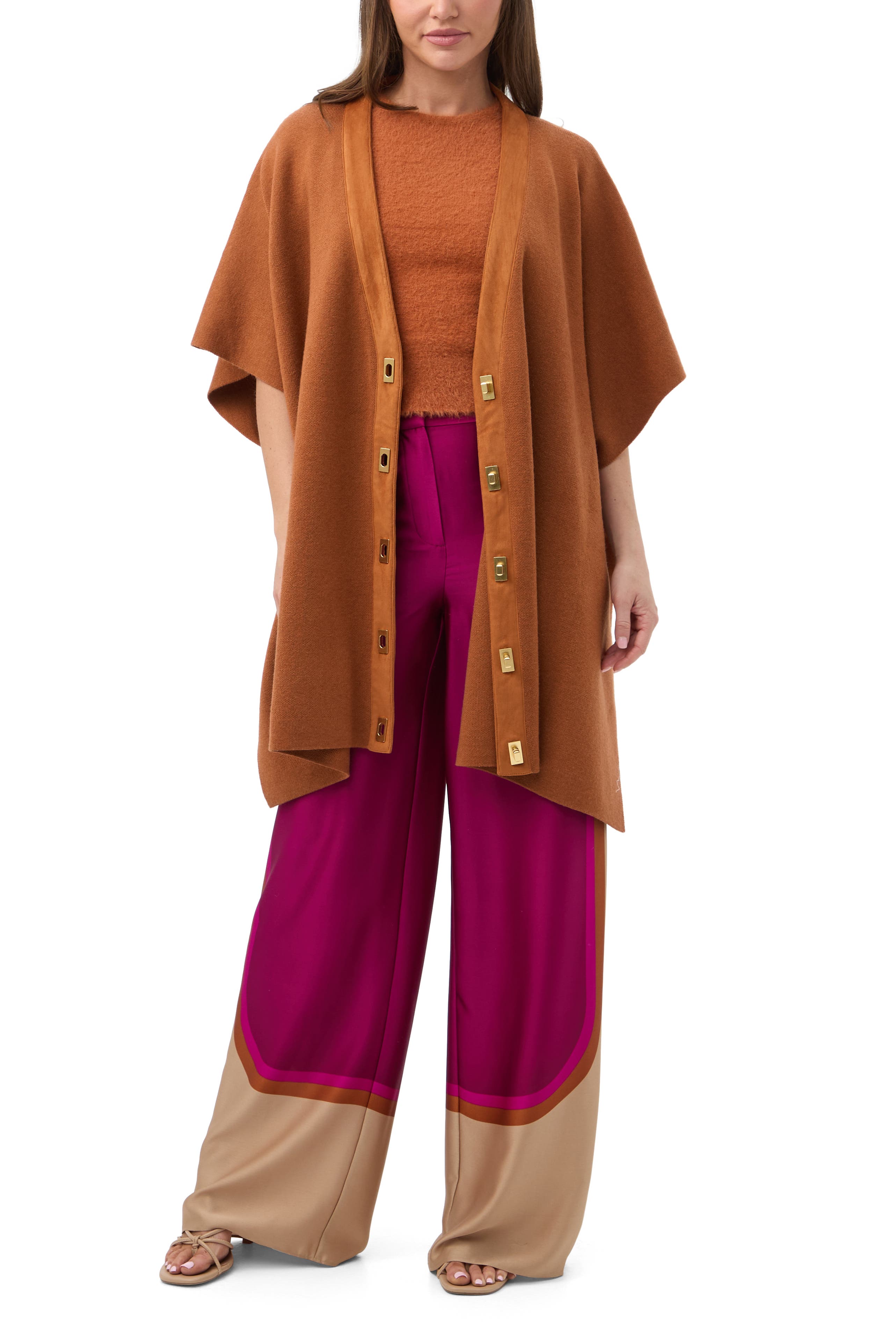 Sapphire Oversized Knit Poncho - image 3