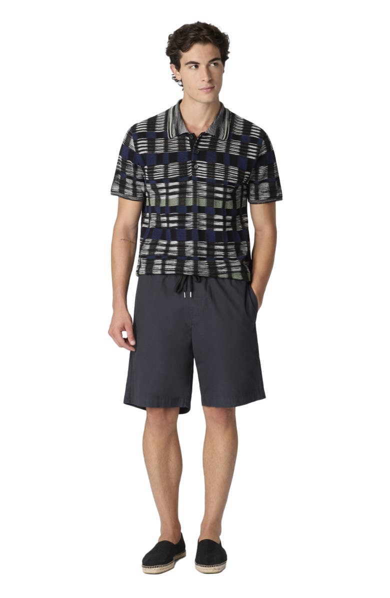 Missoni Cotton Canvas Bermuda Shorts With Zigzag Insert, Main, color, Beige& White