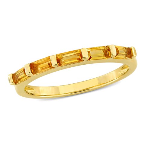 Gemstone Birthstone Anniversary Band 10k