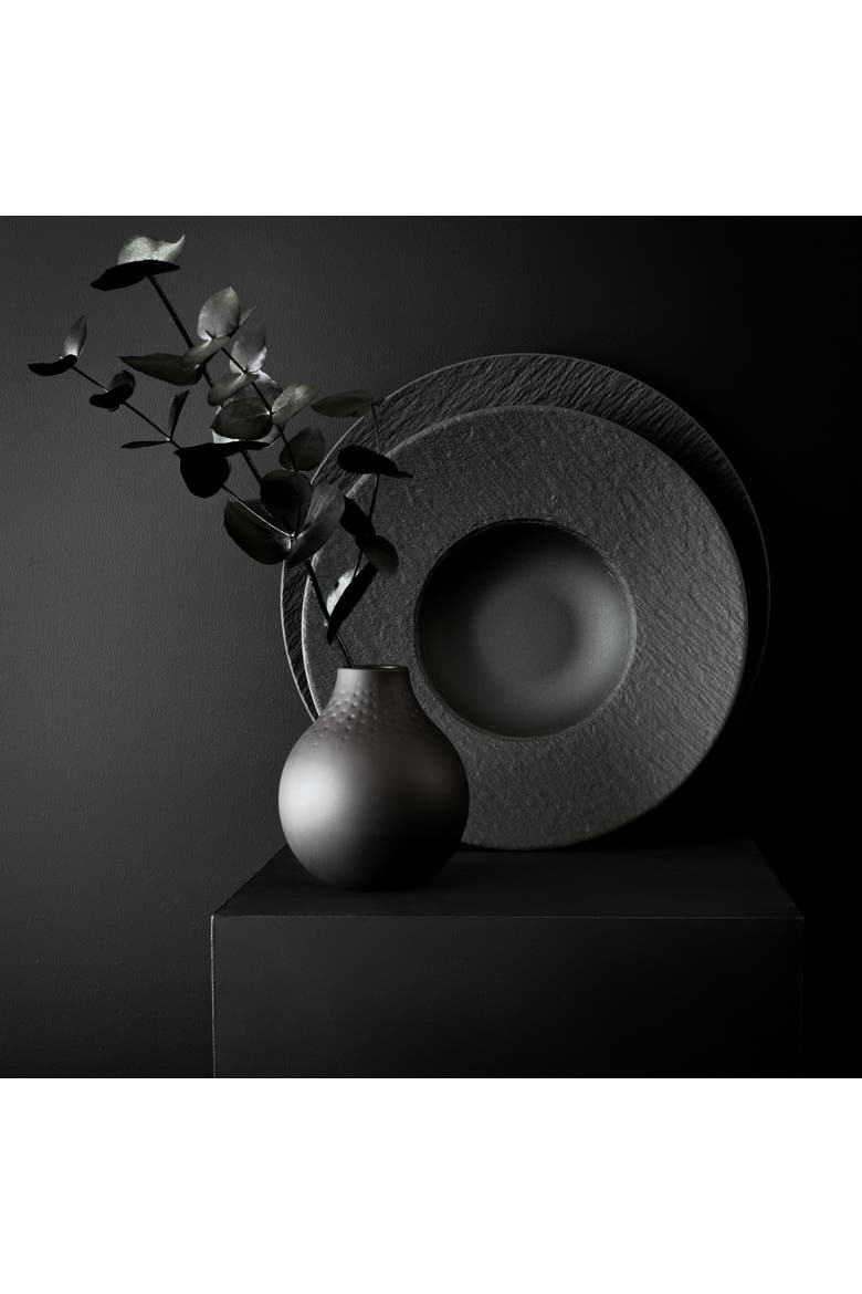 Manufacture Rock Pasta Plate, Alternate, color, black