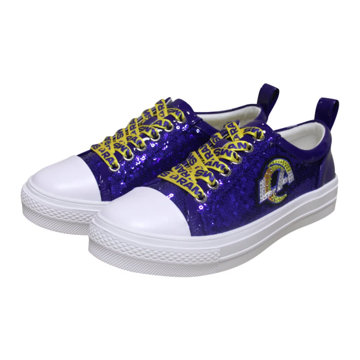 CUCE Women's Cuce Royal Los Angeles Rams Team Sequin Sneakers, Alternate, color, 