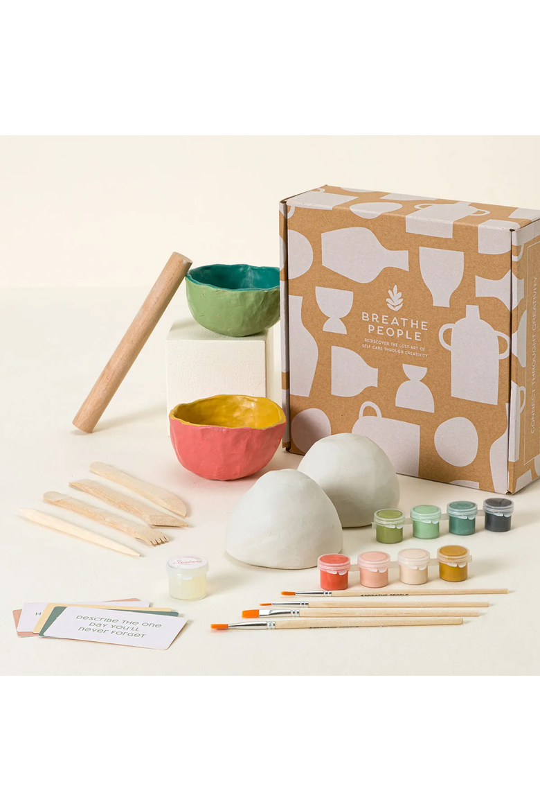 Clay Date & Conversation DIY Kit for 2 by Breathe People, Alternate, color, Multi