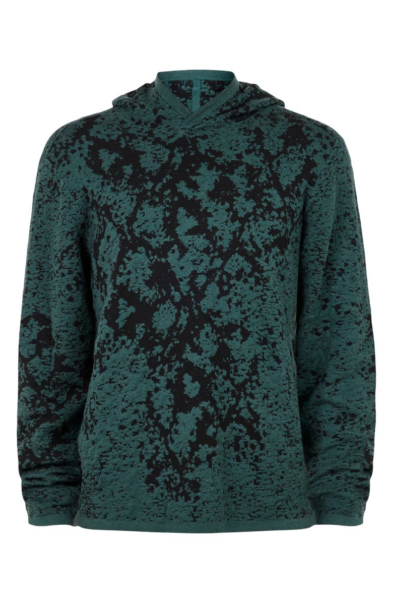 John Varvatos Ludham Dissapearing Python Jacquard Hooded Sweater, Alternate, color, 