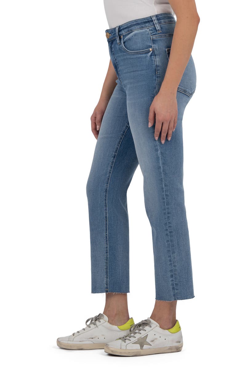 KUT from the Kloth Rachael High Waist Crop Straight Leg Jeans, Alternate, color, 