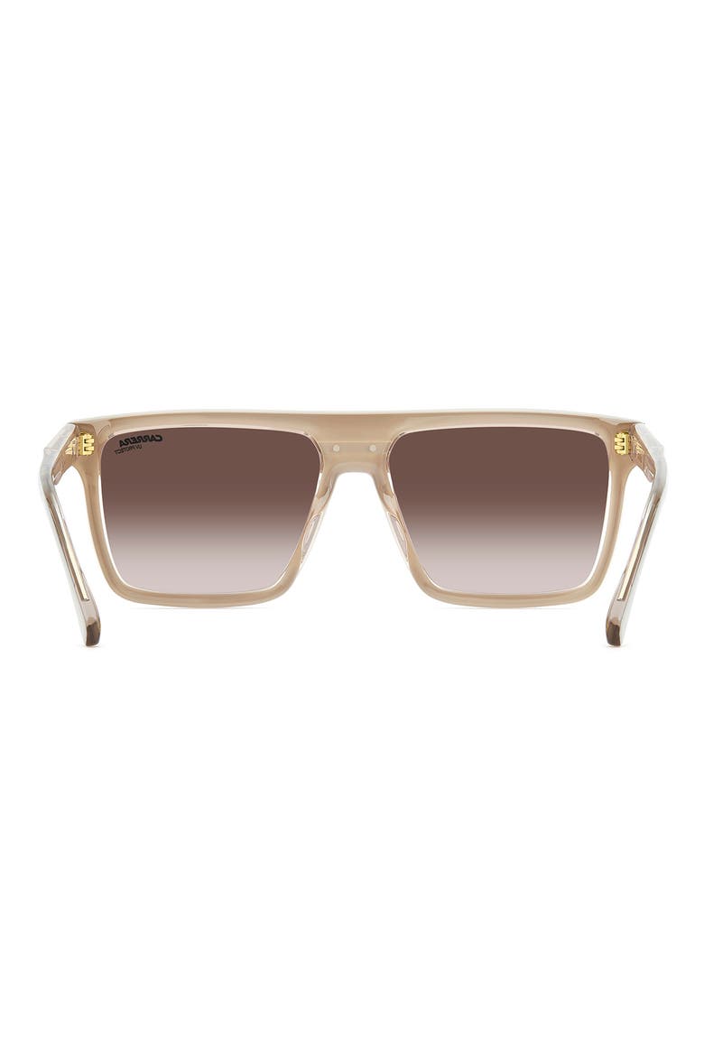 Victory 58mm Rectangular Flat Top Sunglasses, Alternate, color, GOLD IVORY