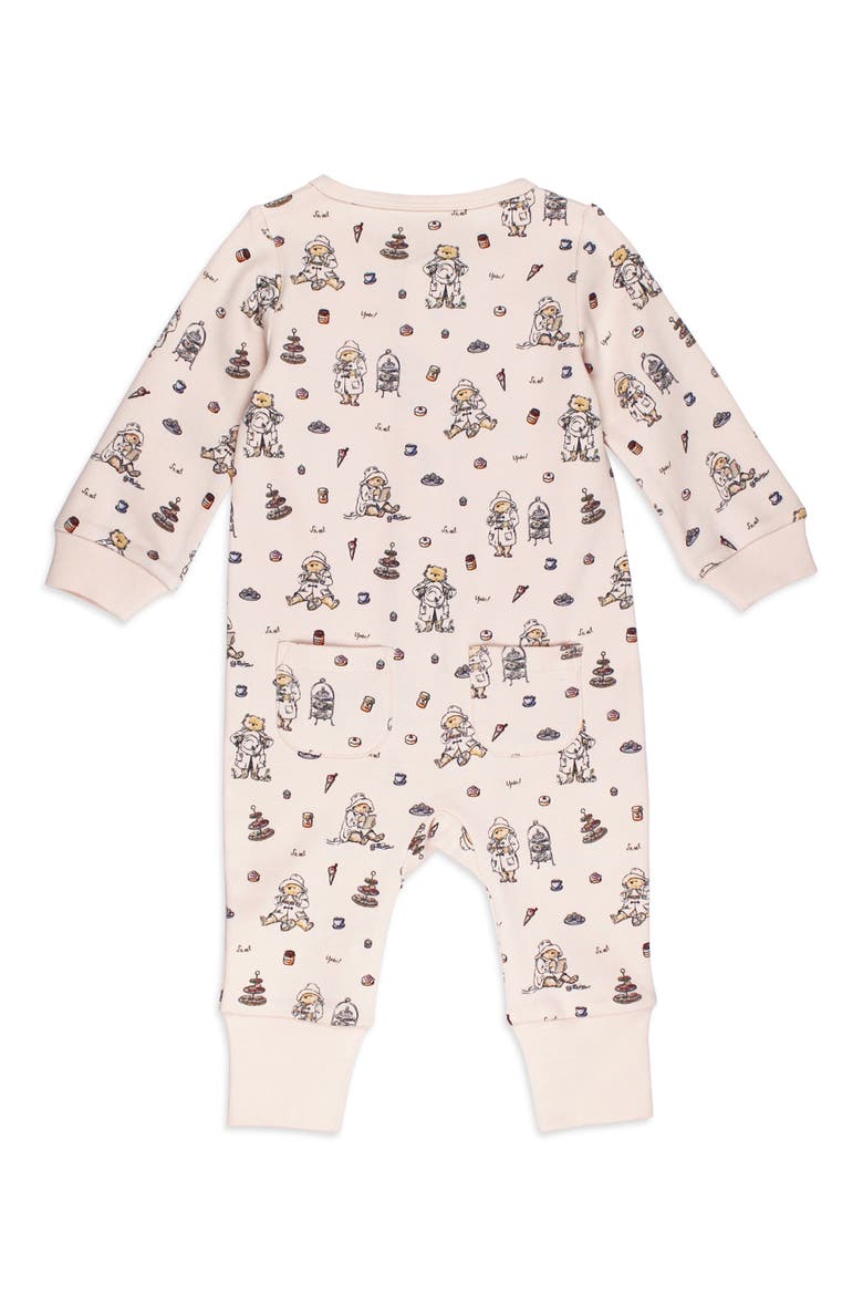 x Paddington Bear™ Organic Cotton Zip Romper, Alternate, color, SWEET PADDINGTON