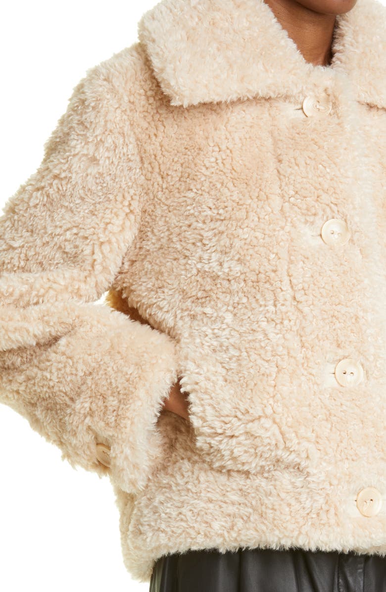 Stand Studio Melina Faux Shearling Jacket, Alternate, color, 