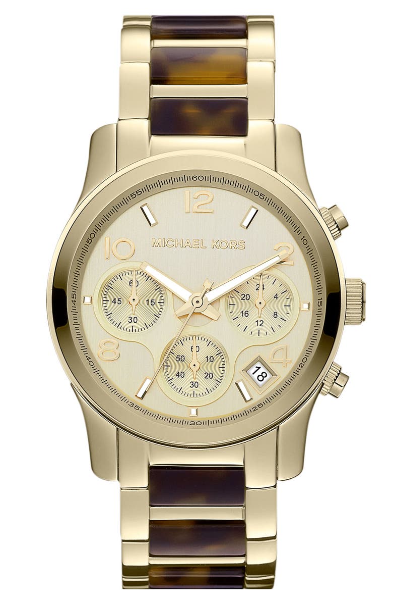 MICHAEL Michael Kors Michael Kors 'Runway' Chronograph Bracelet Watch, 38mm, Main, color, 