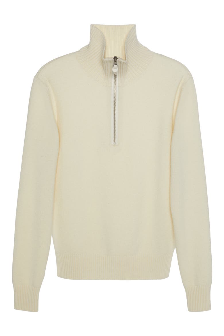 Half Zip Wool & Cashmere Blend Pullover, Alternate, color, IVORY