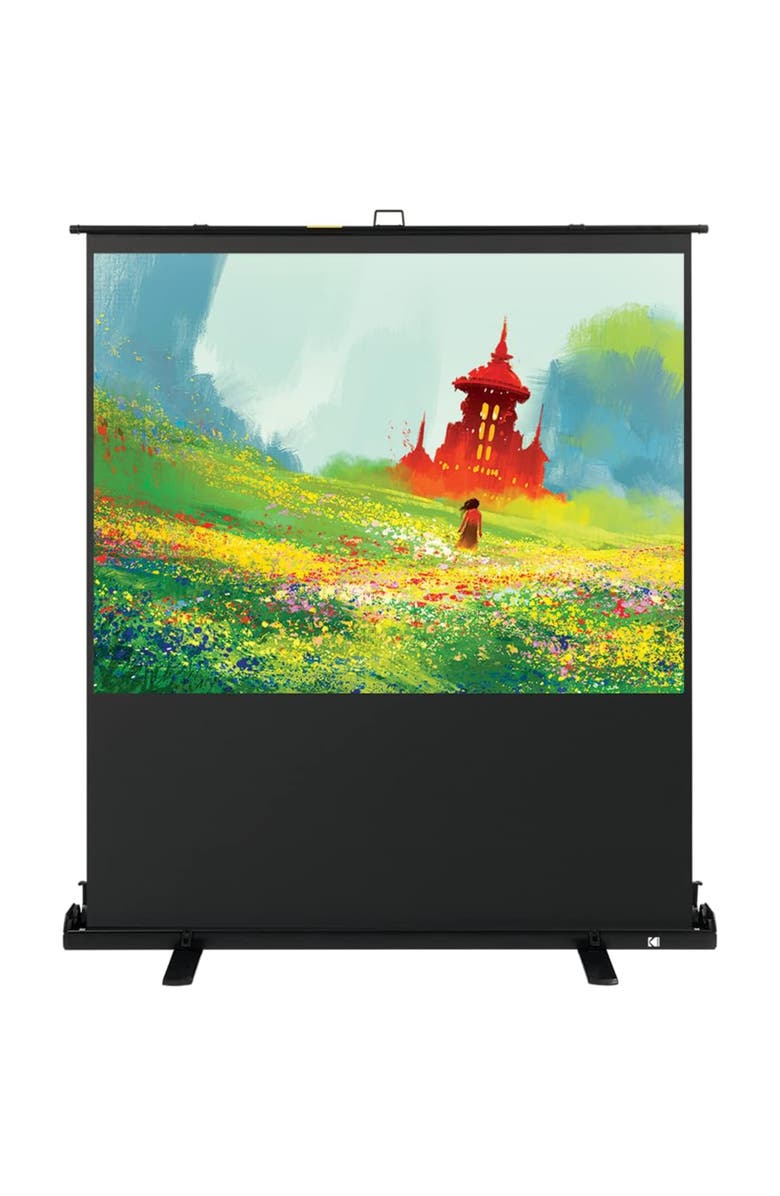 Kodak 60 Portable Projector Screen, 169 Video Projection Screen & Stand with Carry Handle, Main, color, Black