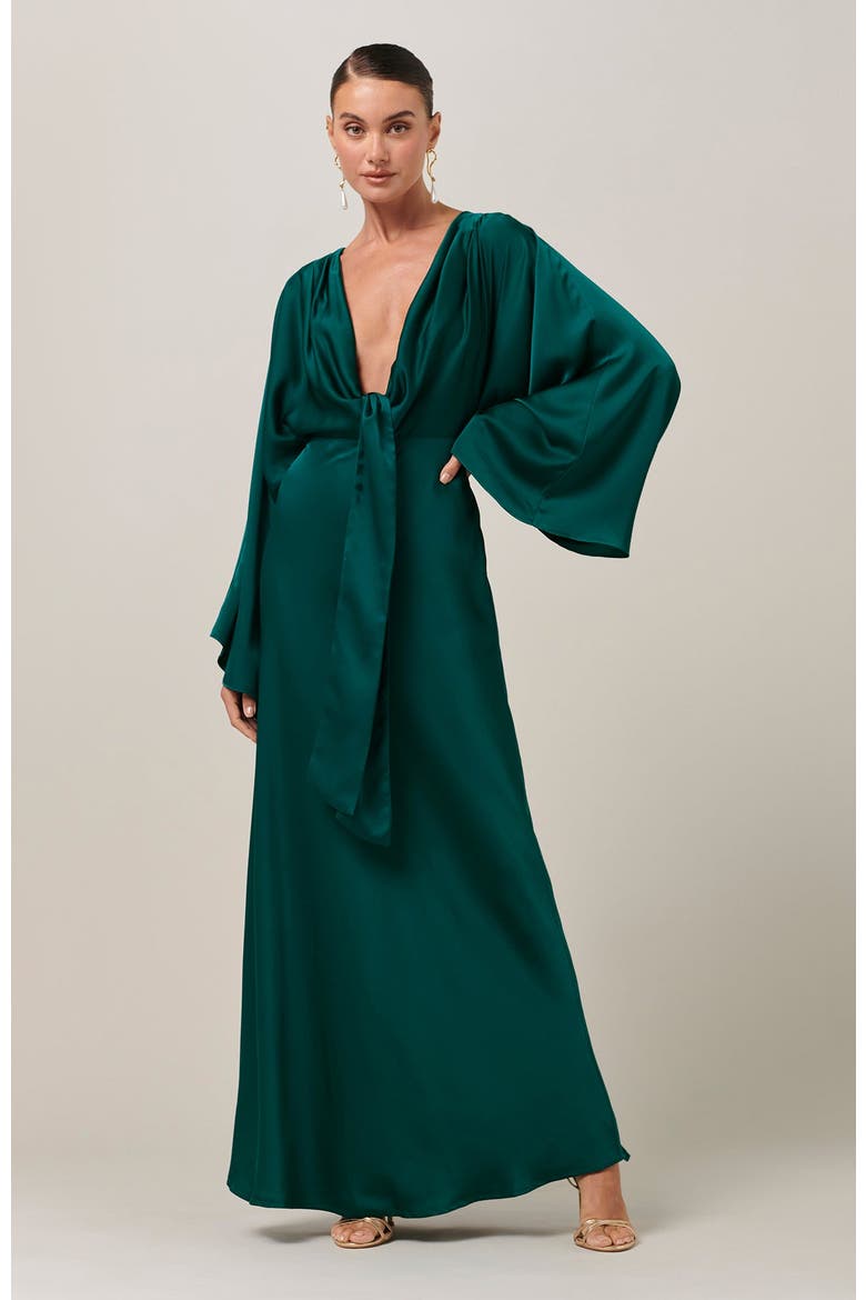 Sassy Midi Dress, Alternate, color, Emerald