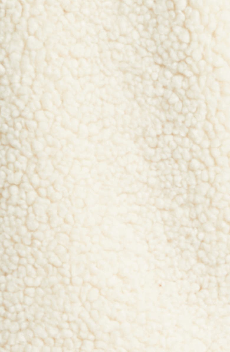 Stand Studio Khalessi Double Breasted Faux Shearling Hooded Coat, Alternate, color, 