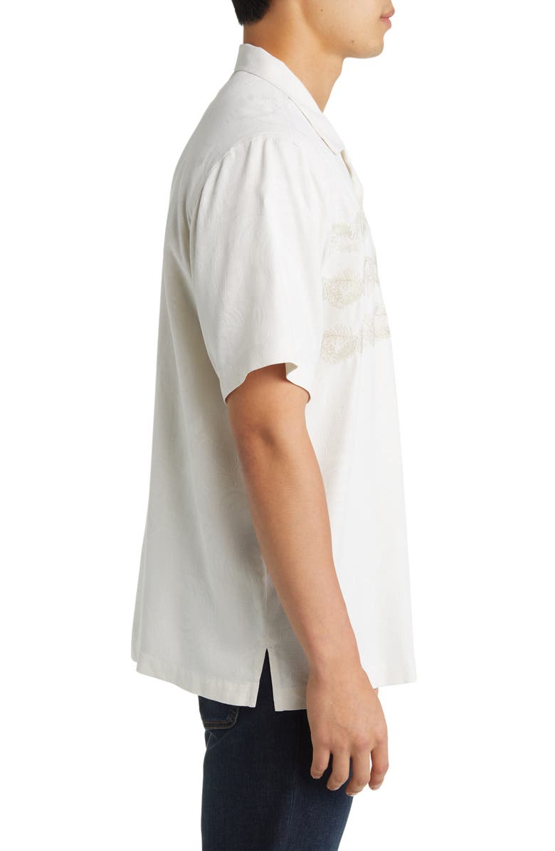 Tommy Bahama Across the Vine Embroidered Silk Camp Shirt, Alternate, color, 