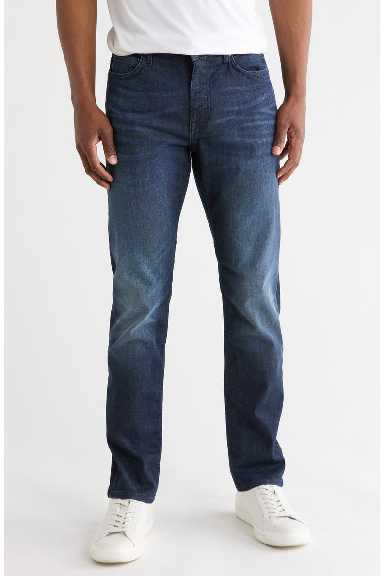 Delaware Slim Fit Stretch Jeans, Main, color, DARK BLUE