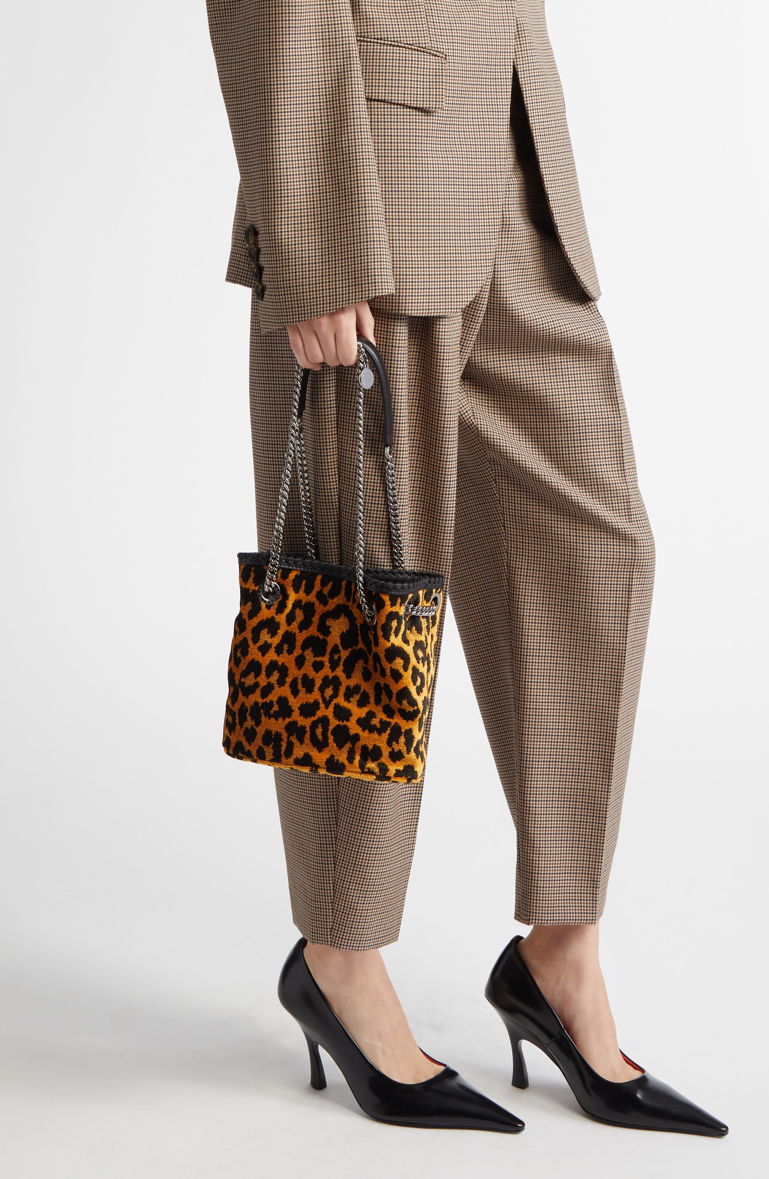 Falabella Leopard Print Bucket Bag, Alternate, color, LEOPARD