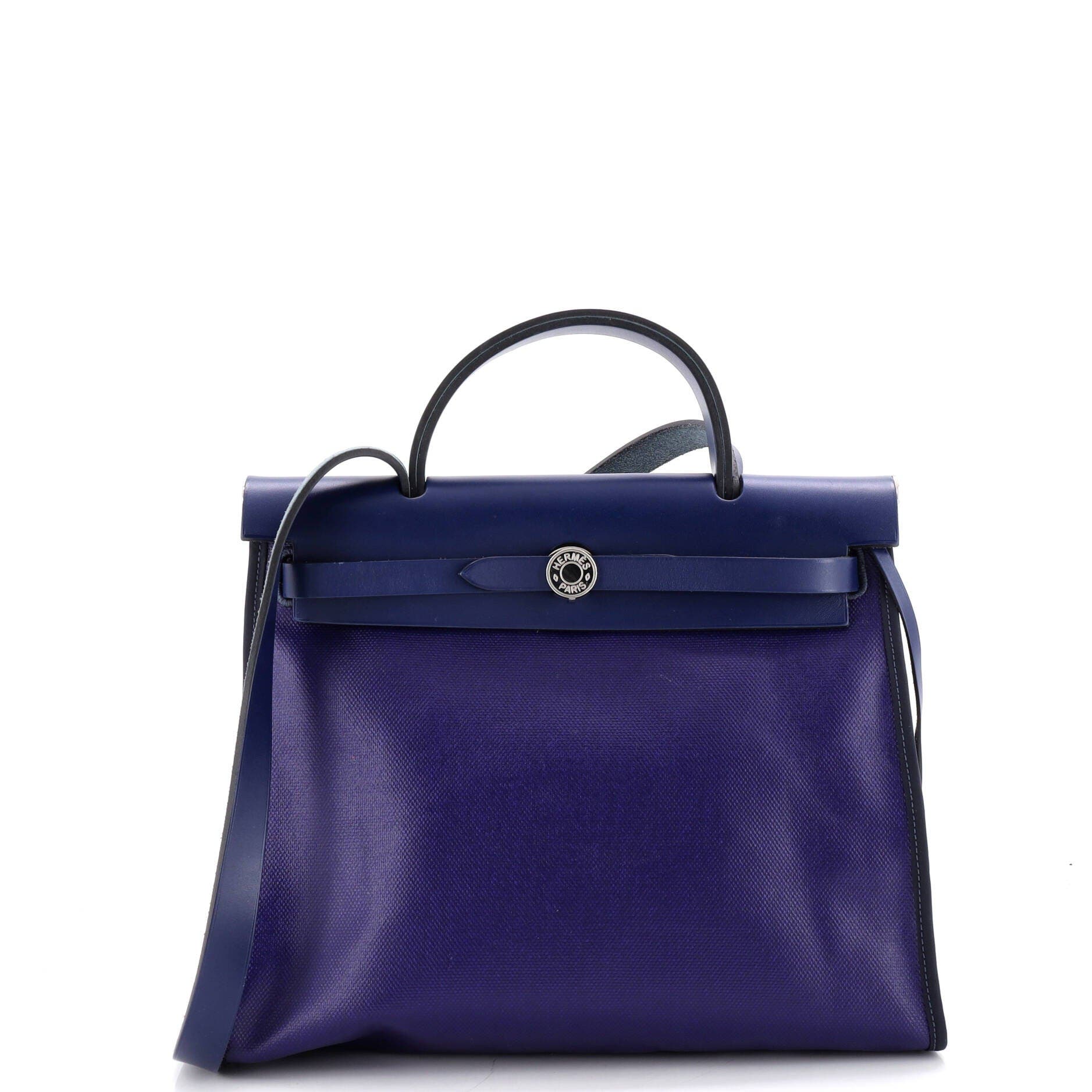 Herbag Zip Berline Vache Canvas and Leather 31, Main, color, Blue