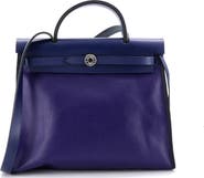 Pre-Owned Hermes Herbag Zip Berline Vache Canvas and Leather 31