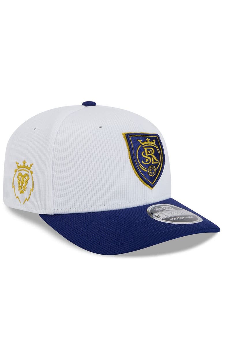 New Era Men's New Era  White/Blue Real Salt Lake 2025 Jersey Hook 9SEVENTY Stretch-Snap Hat, Main, color, 