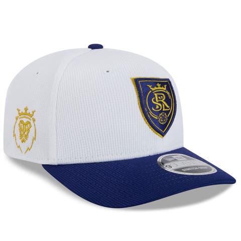 Men's New Era  White/Blue Real Salt Lake 2025 Jersey Hook 9SEVENTY Stretch-Snap Hat