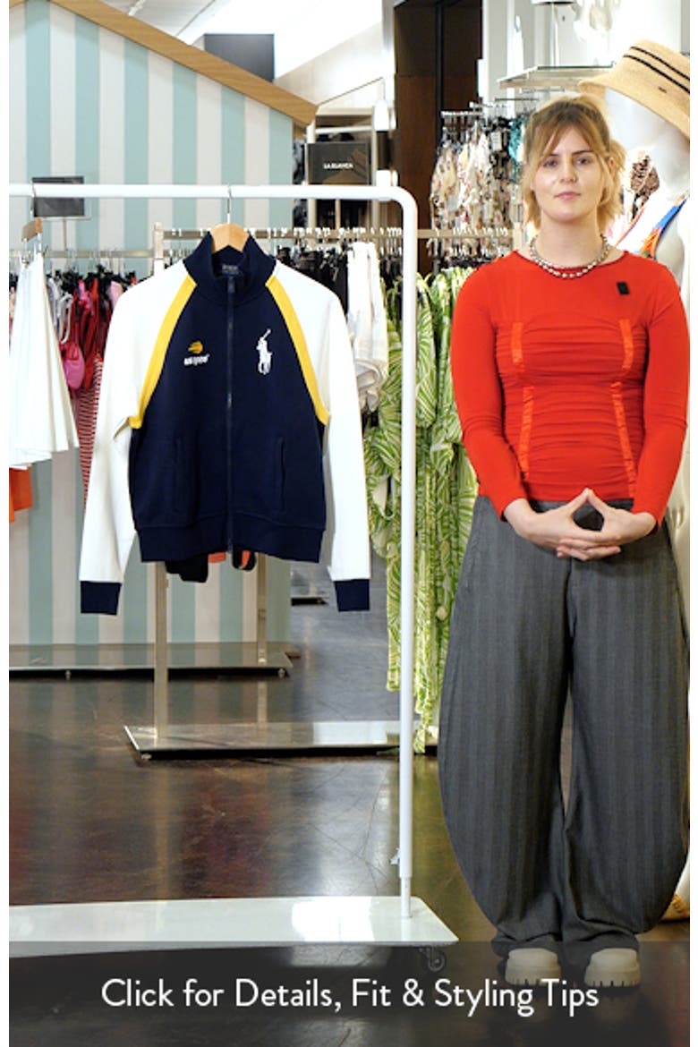 US Open® Collection Double Knit Logo Graphic Two Way Zip Sweatshirt video