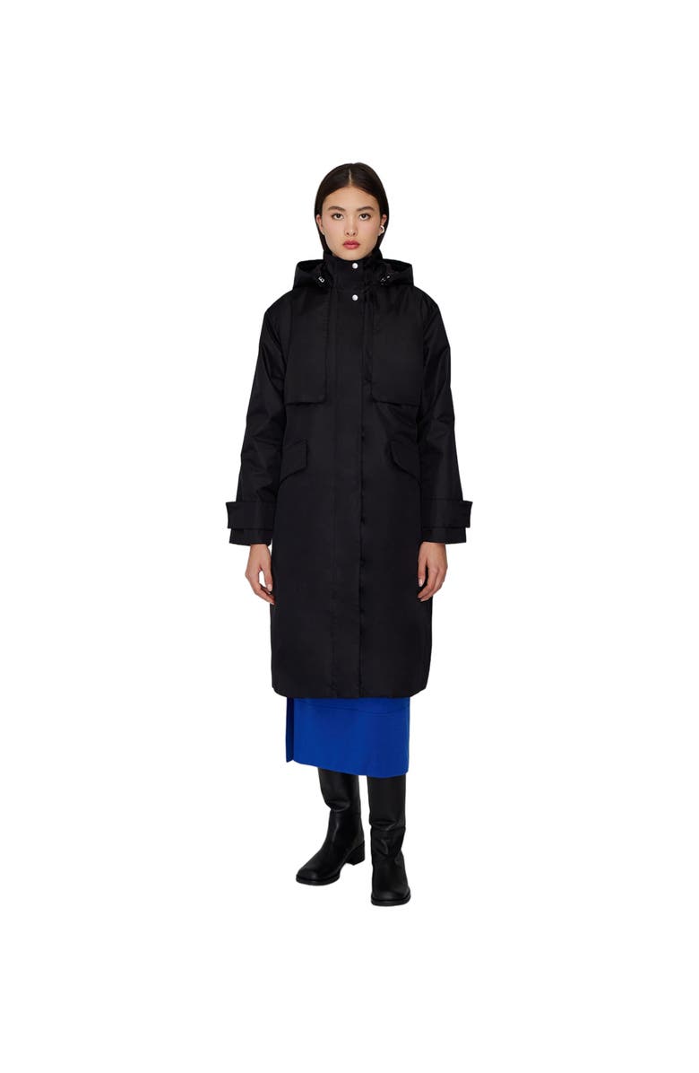 Quartz Co. MARINA | Hooded 3-in-1 Trench Coat, Main, color, Black