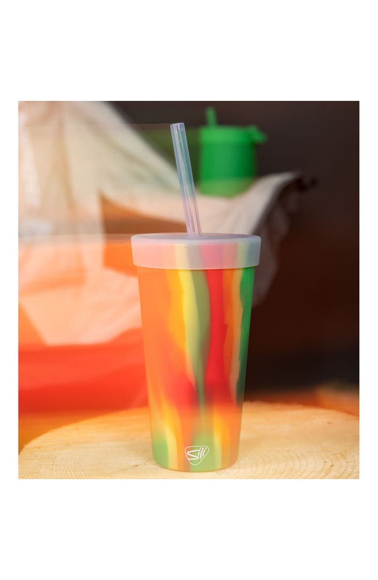 Silipint Silicone Straw Tumber 22oz, Alternate, color, Multicolored