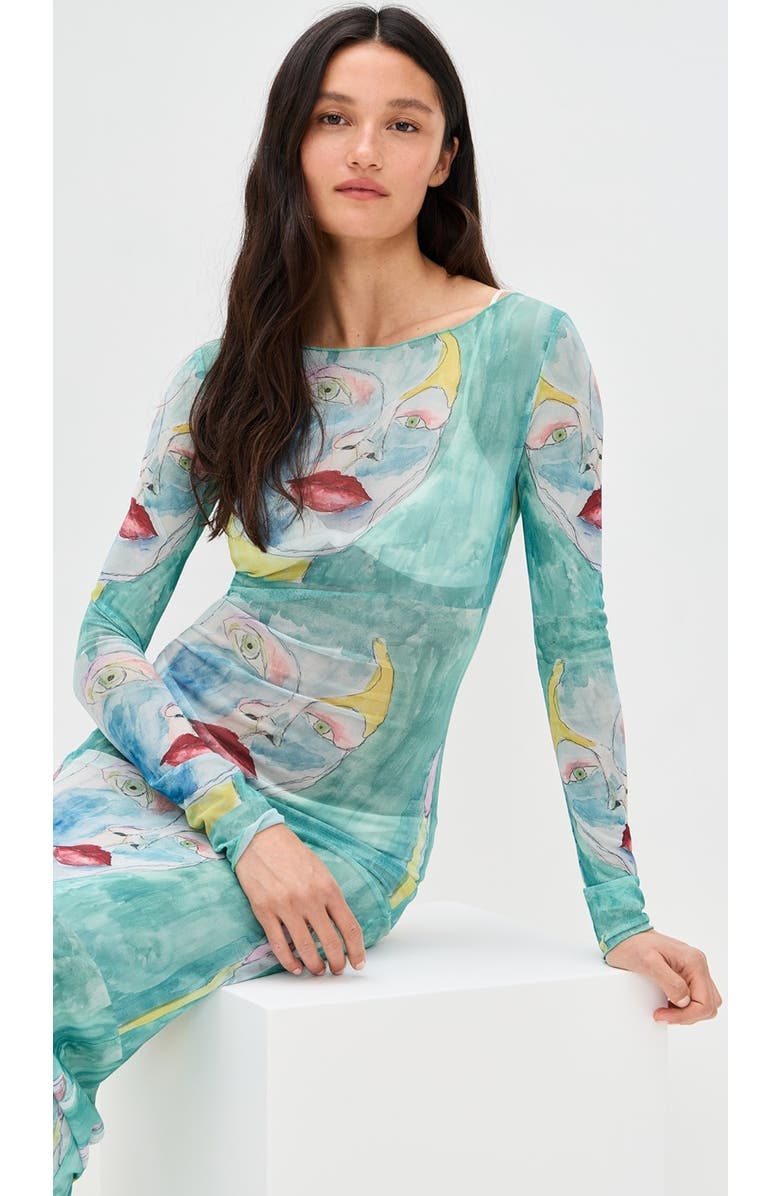 Dur Doux Nara Maxi Dress, Alternate, color, Water Color Blue