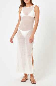LSPACE Villa Nova Open Stitch Cotton Cover-Up Tank Dress