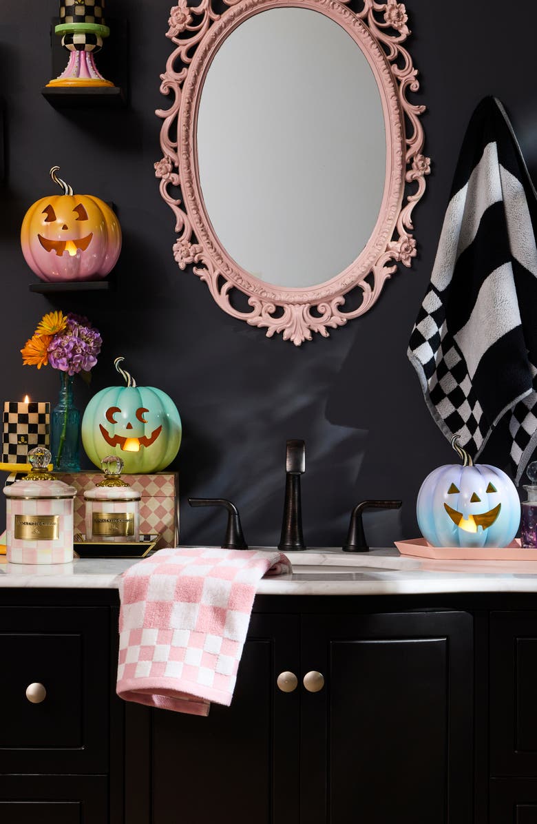 MACKENZIE CHILDS Trick or Treat Set of 3 Illuminated Jack O' Lanterns, Alternate, color, 