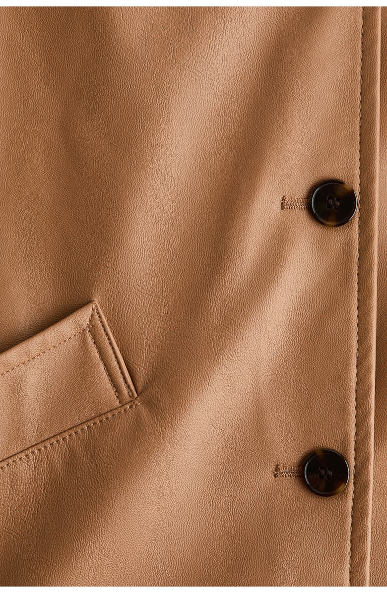 H&M Coated Jacket, Alternate, color, Dark Beige