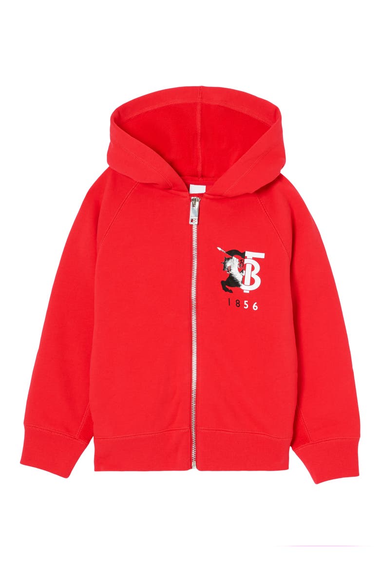 Henry Logo Graphic Cotton Hoodie, Main, color, BRIGHT RED