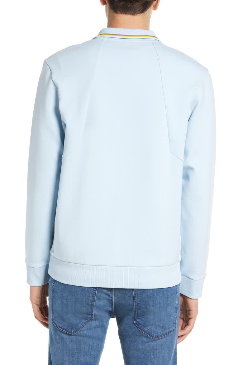 Skaz Stretch Cotton Blend Track Jacket, Alternate, color, LIGHT/ PASTEL BLUE