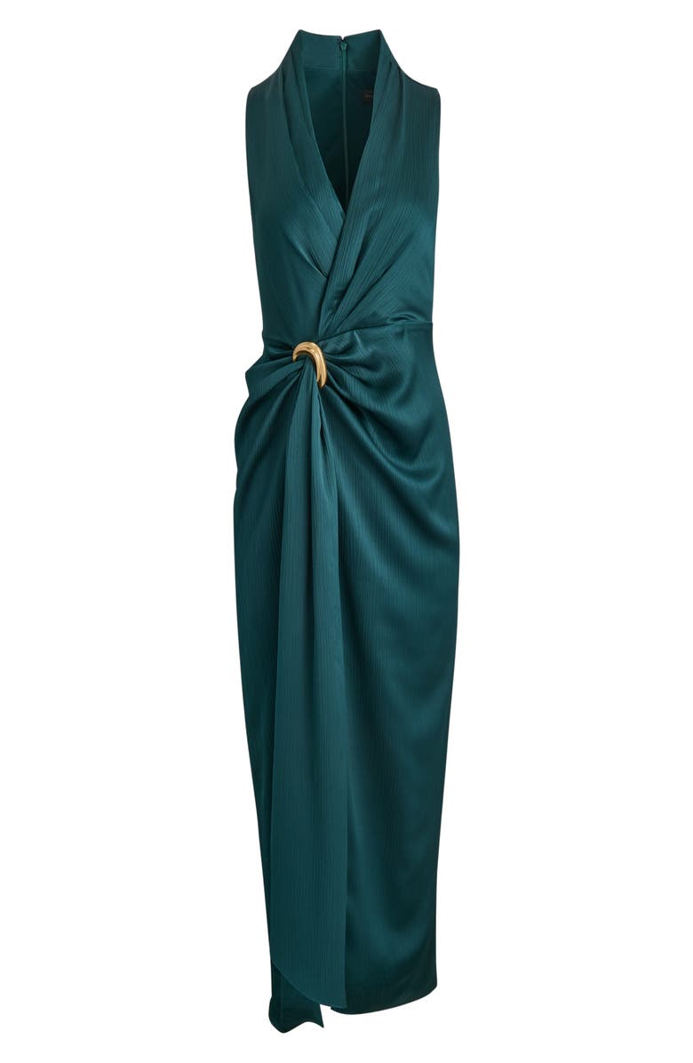 Donna Karan New York Sleeveless Faux Wrap Dress, Alternate, color, Hudson