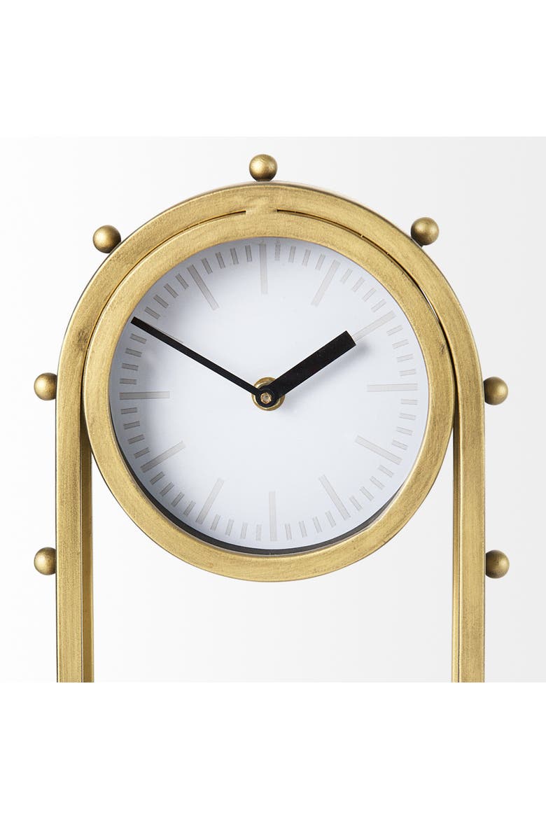 Marian Studded Table Clock, Alternate, color, Gold