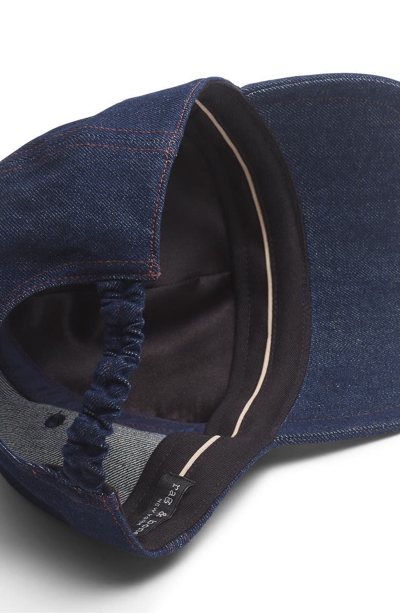 rag & bone Harlow Twill Baseball Cap, Alternate, color, Mid Denim