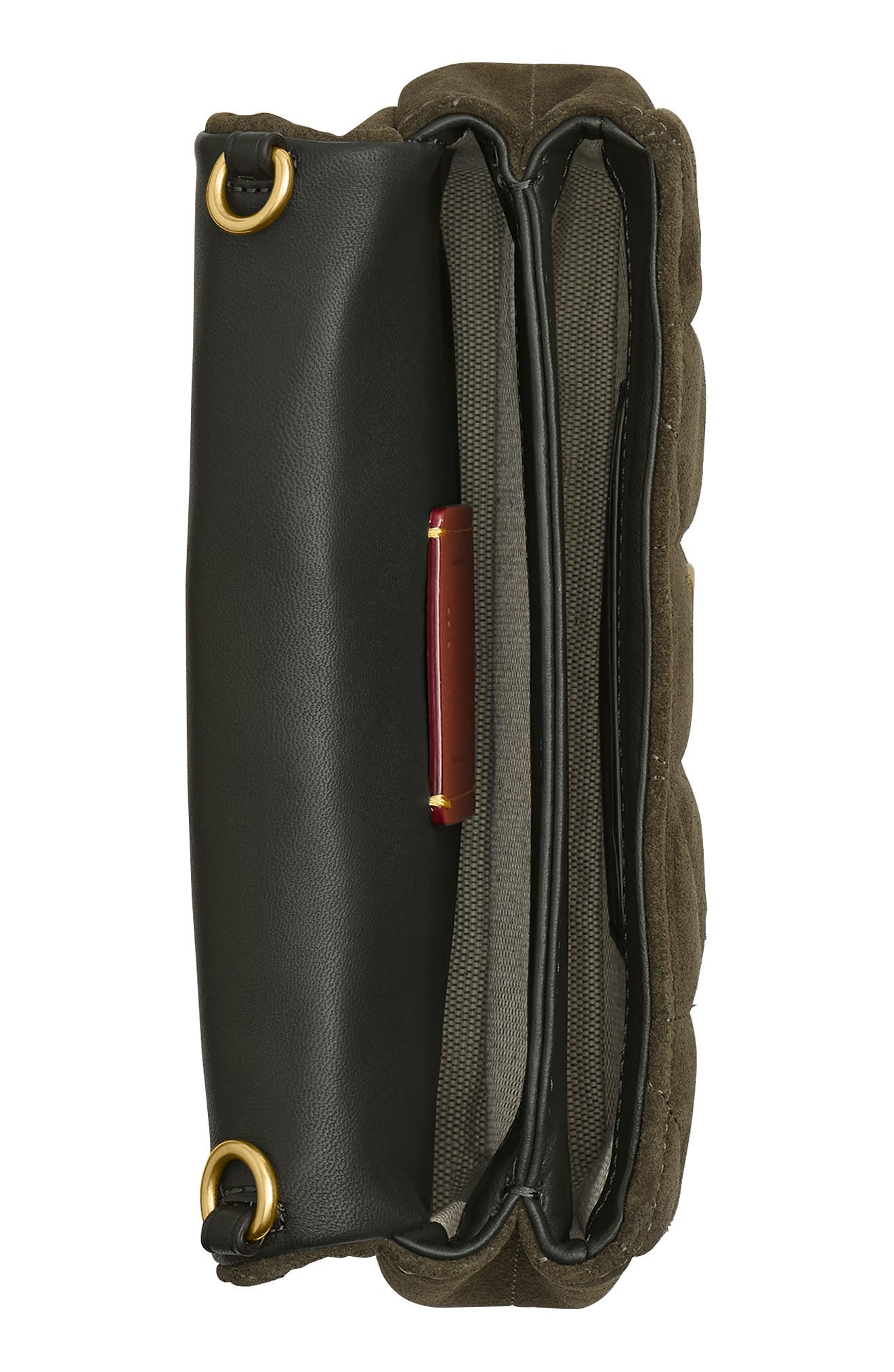 COACH Tabby 19 Quilted Suede Crossbody Bag, Alternate, color, Olive