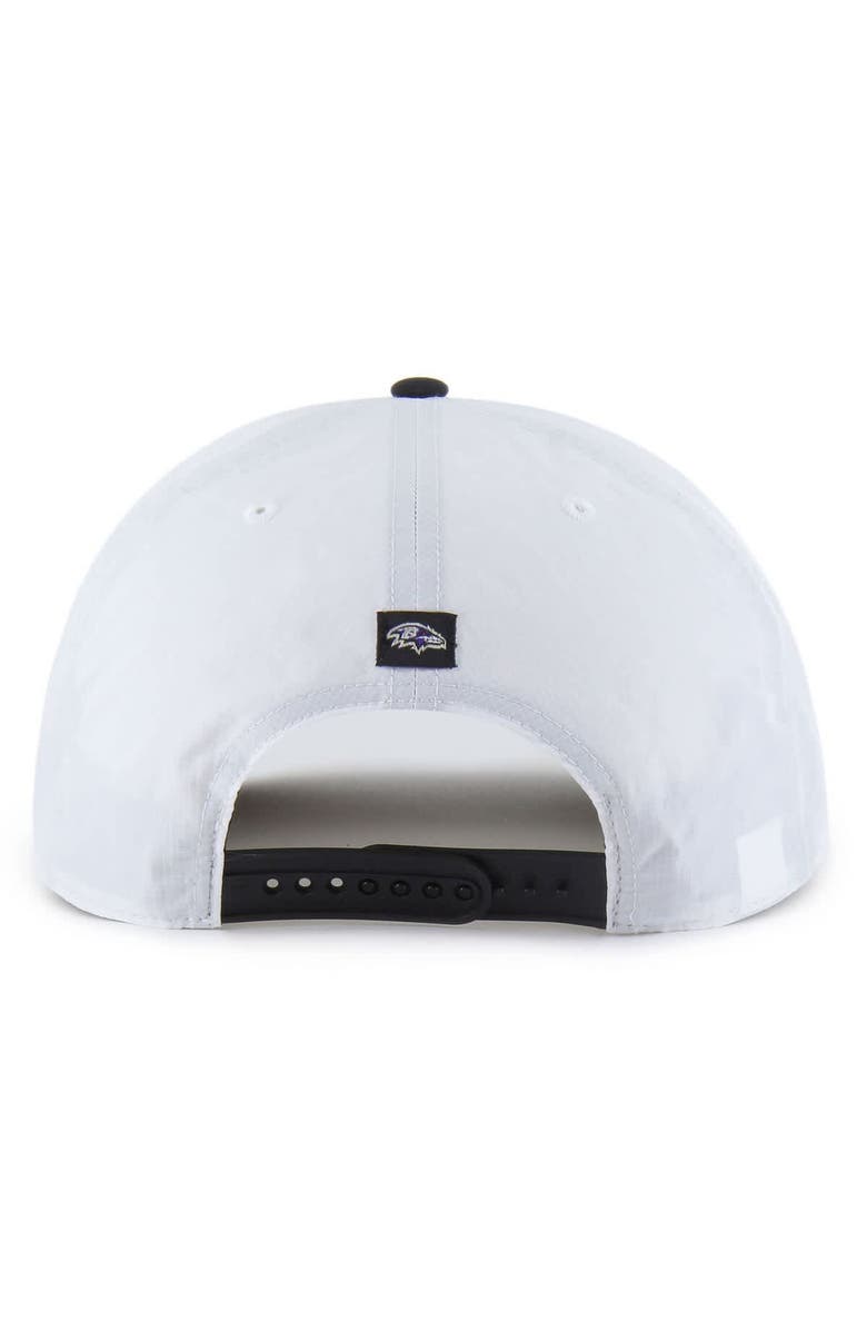 '47 Men's '47 White/Black Baltimore Ravens Suburbia Hitch Two-Tone Adjustable Hat, Alternate, color, White