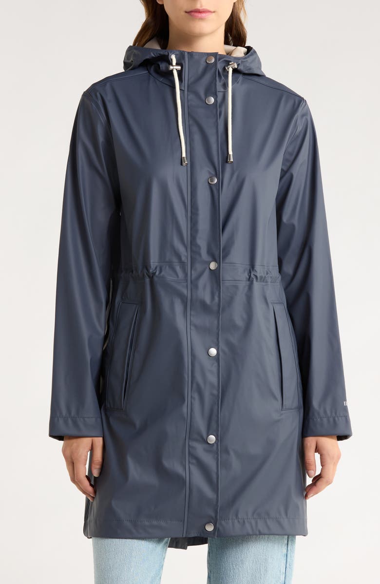 Ilse Jacobsen Hooded Waterproof Raincoat, Alternate, color, Ombre Blue