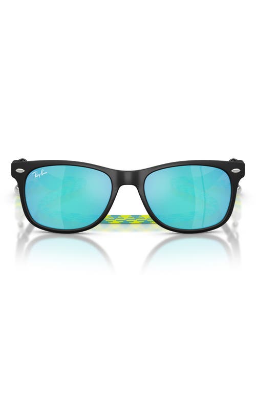 Ray Ban Ray-ban Kids' Junior Wayfarer 50mm Gradient Square Sunglasses In Rubber Black/turquoise